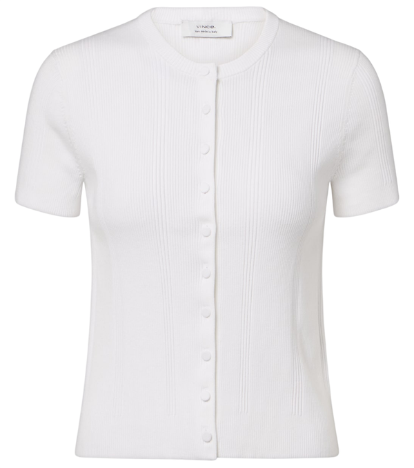 Vince Ribbed-knit cotton-blend cardigan