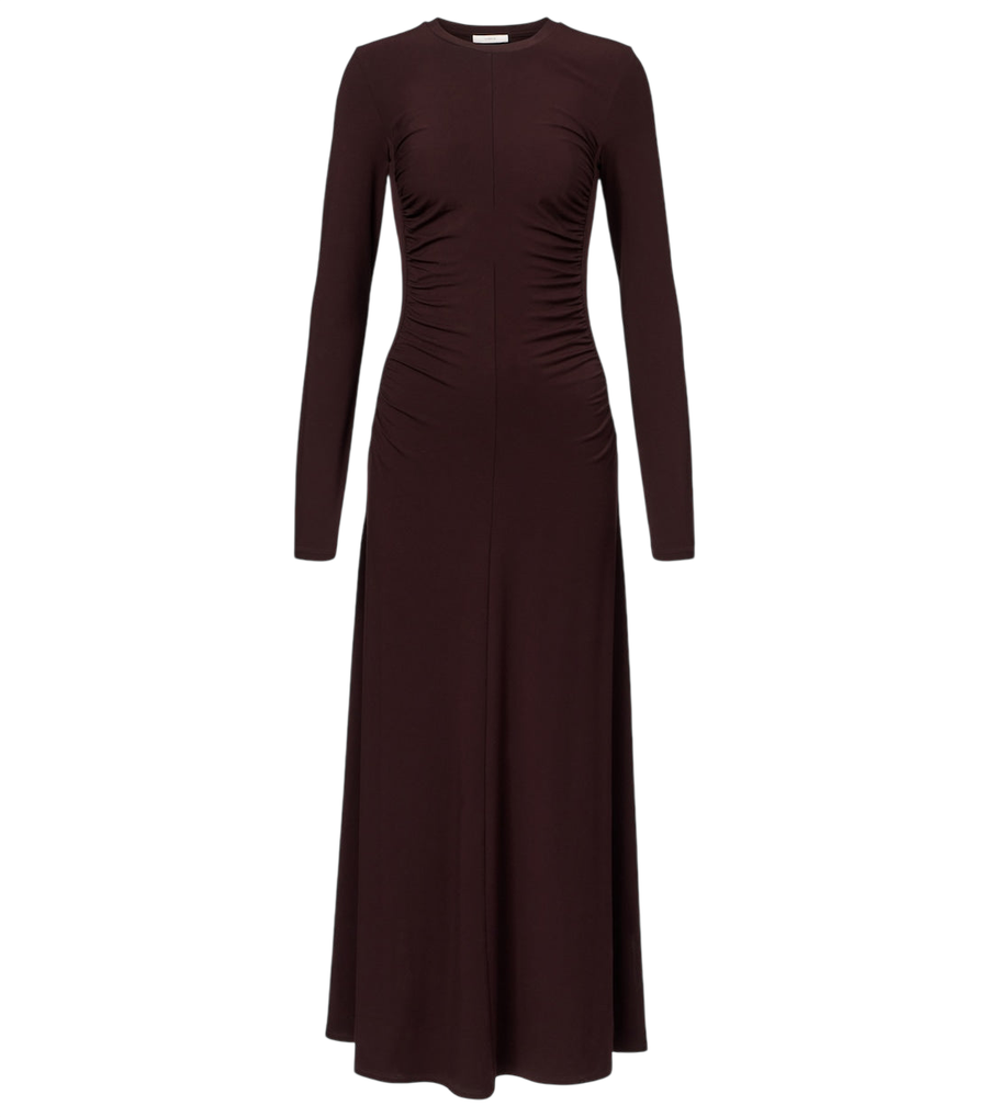 Robe longue Vince en jersey froncé
