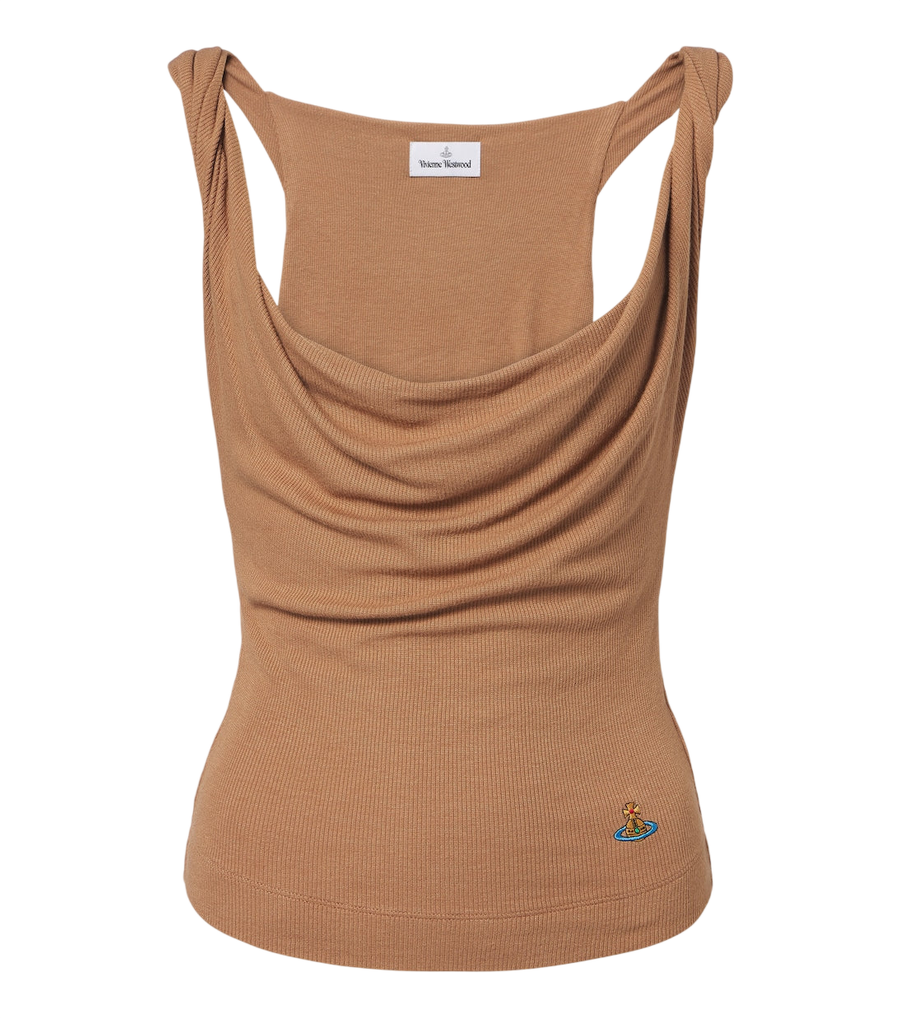 Vivienne Westwood Anna draped knitted tank top