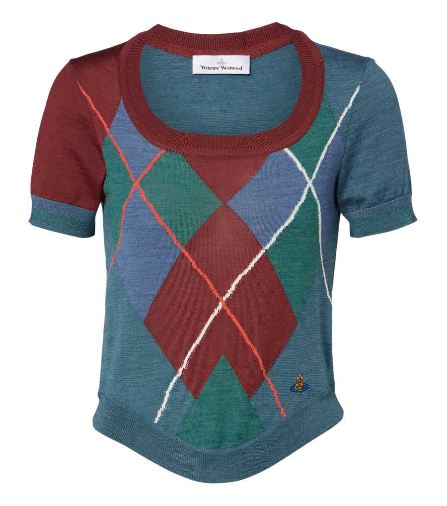 Vivienne Westwood Argyle wool and cotton sweater