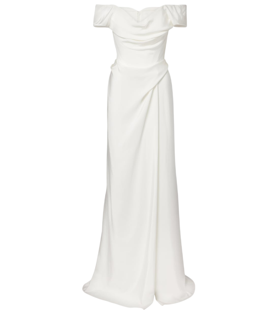 Vivienne Westwood Bridal Mabel draped off-shoulder silk gown