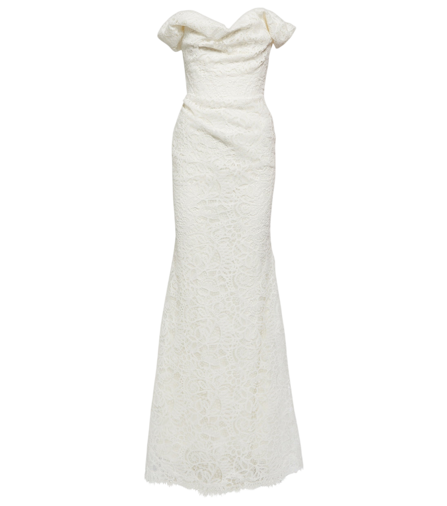 Vivienne Westwood Bridal Nova Cora off-shoulder lace gown