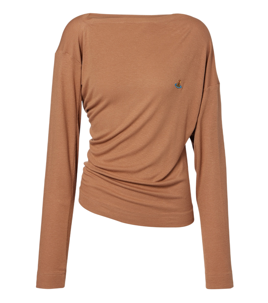 Top de punto acanalado con drapeado de Vivienne Westwood