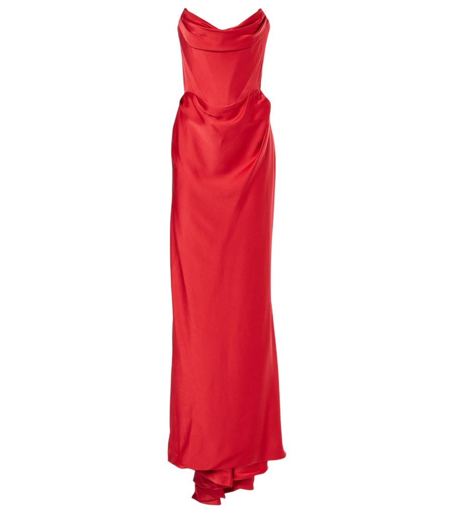 Vivienne Westwood Off-shoulder satin gown