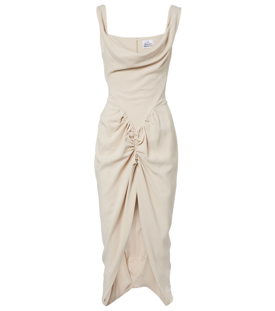 Vivienne Westwood Abito midi Panther drappeggiato e arricciato