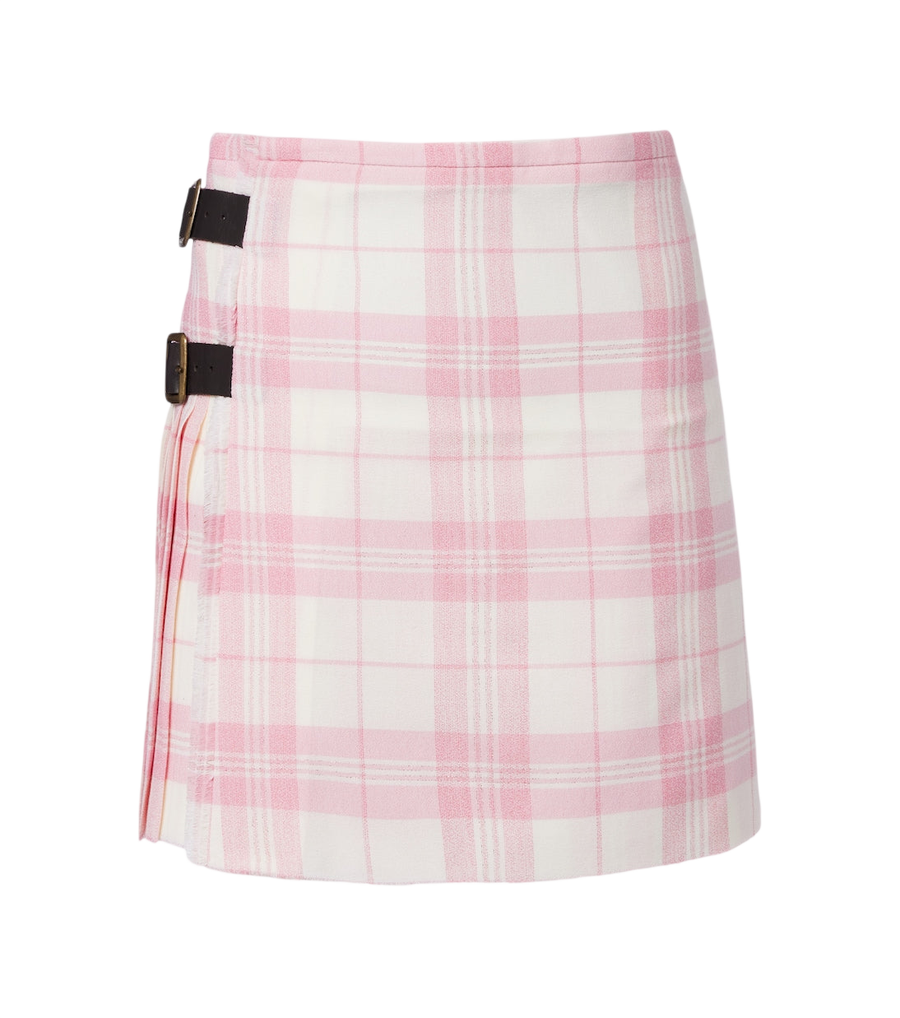 Minijupe en mélange de laine à motif écossais Vivienne Westwood