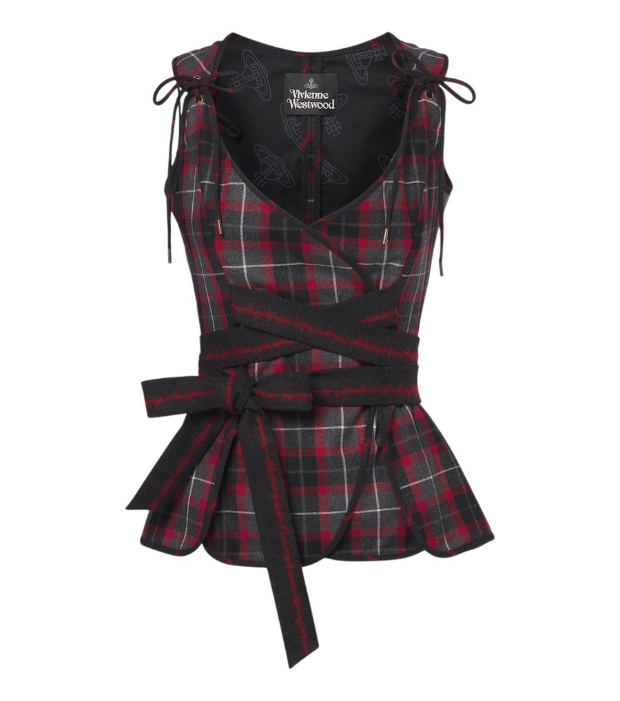 Vivienne Westwood Roxy tartan wool top