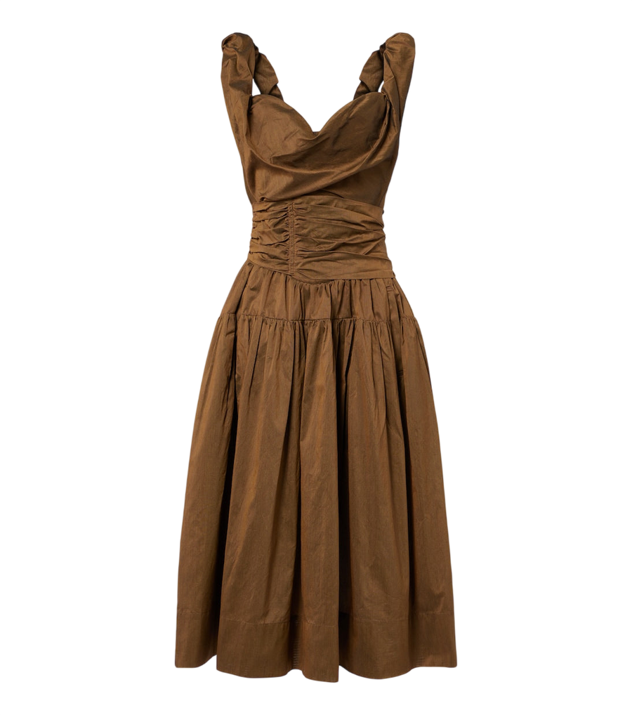 Vivienne Westwood Abito midi Sunday in twill di misto cotone