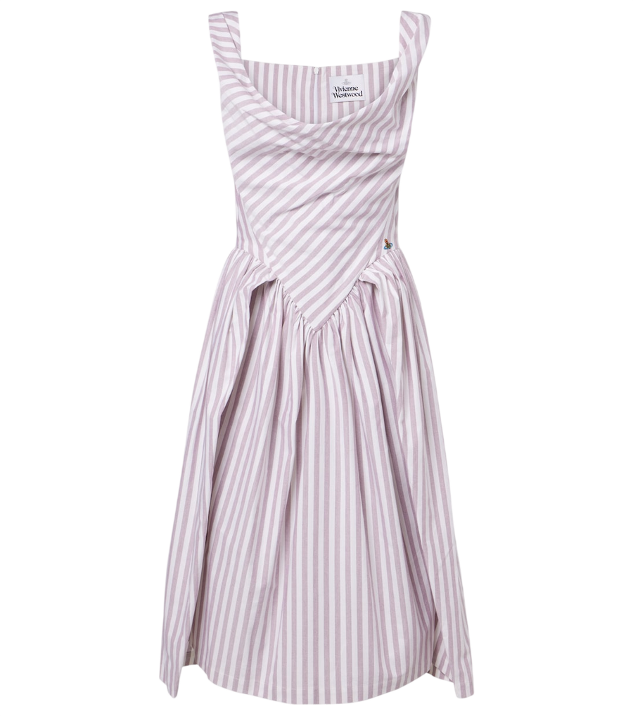 Vestido midi de algodón a rayas de Vivienne Westwood para el domingo