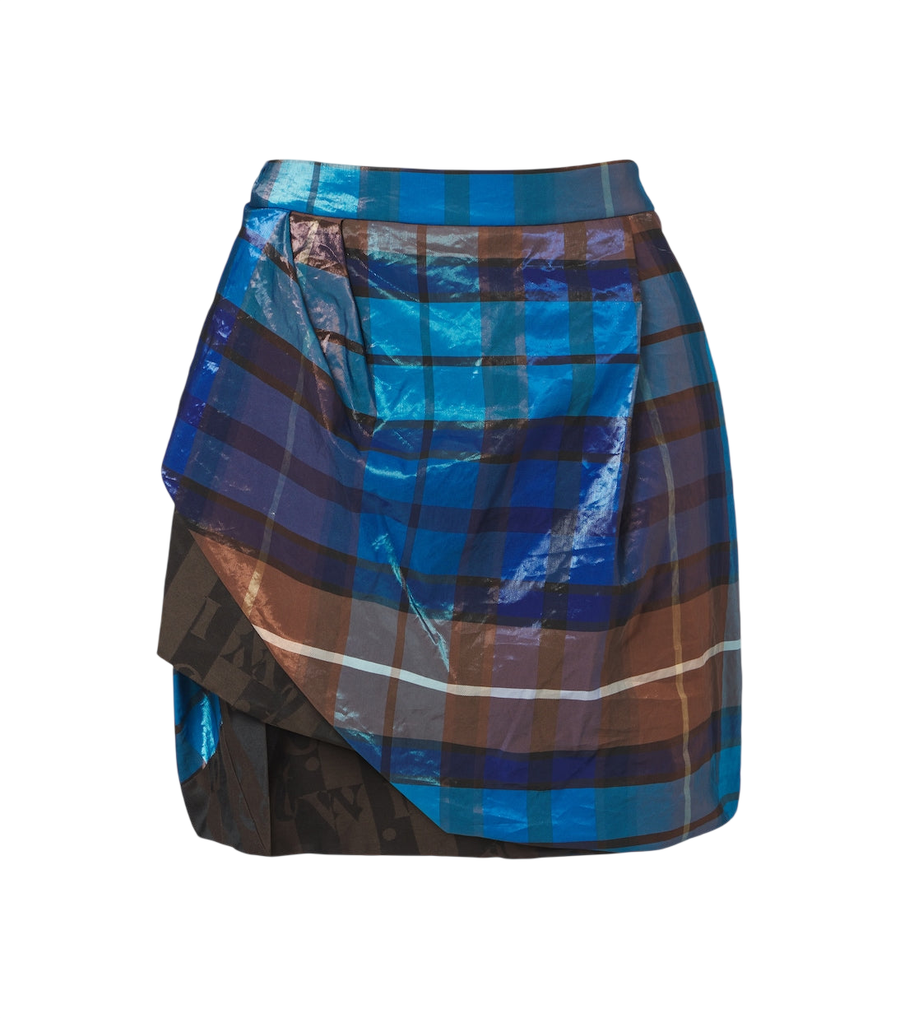 Vivienne Westwood Zora draped plaid miniskirt