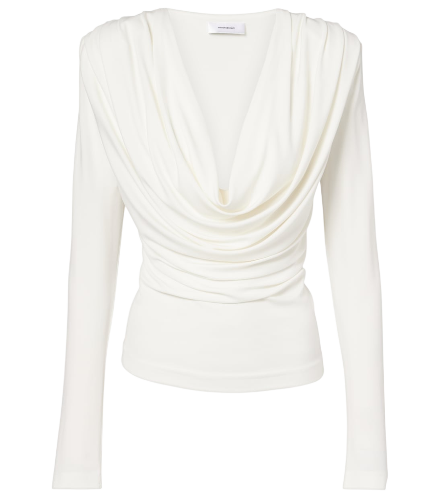 Wardrobe.NYC Draped jersey top