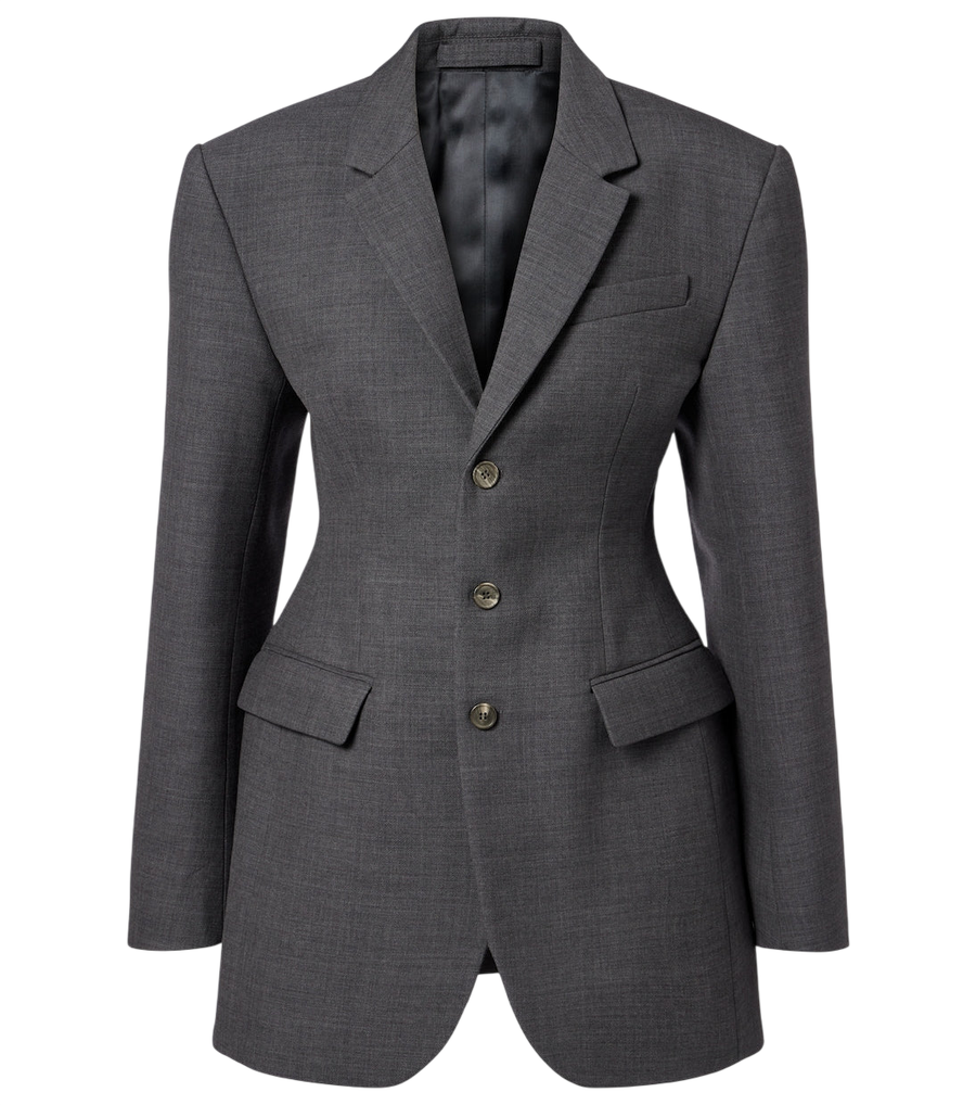 Wardrobe.NYC Peplum virgin wool blazer