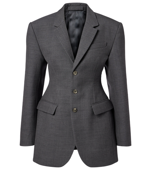 Wardrobe.NYC Peplum virgin wool blazer