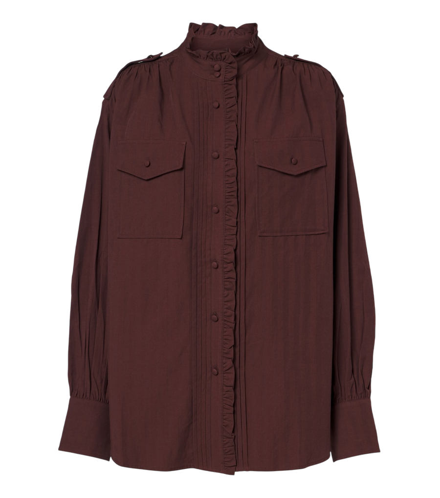 Blusa oversize con volantes de Xu Zhi