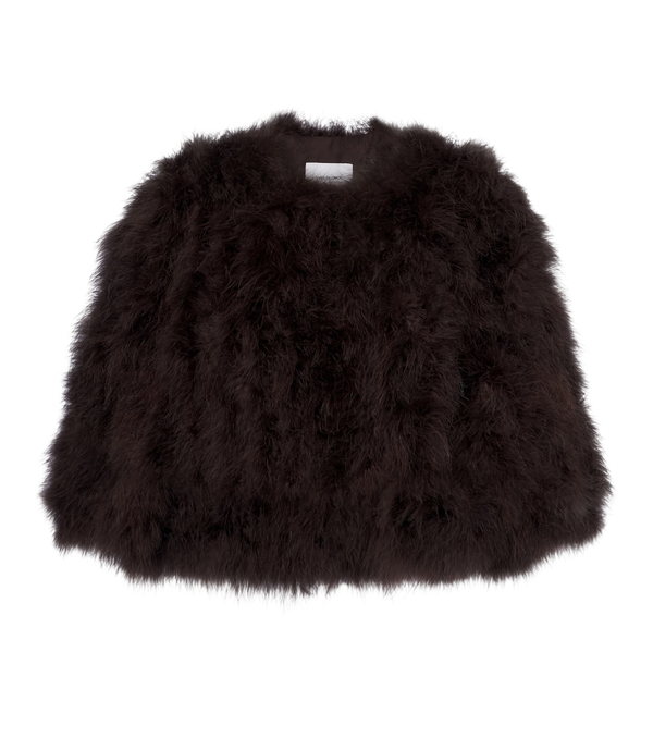 Yves Salomon Cropped feather jacket
