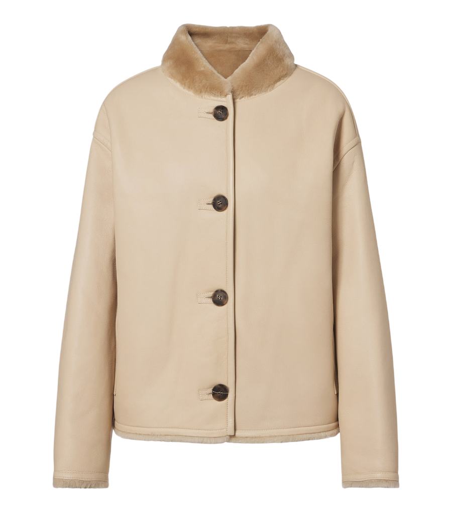 Yves Salomon Reversible shearling-trimmed leather jacket