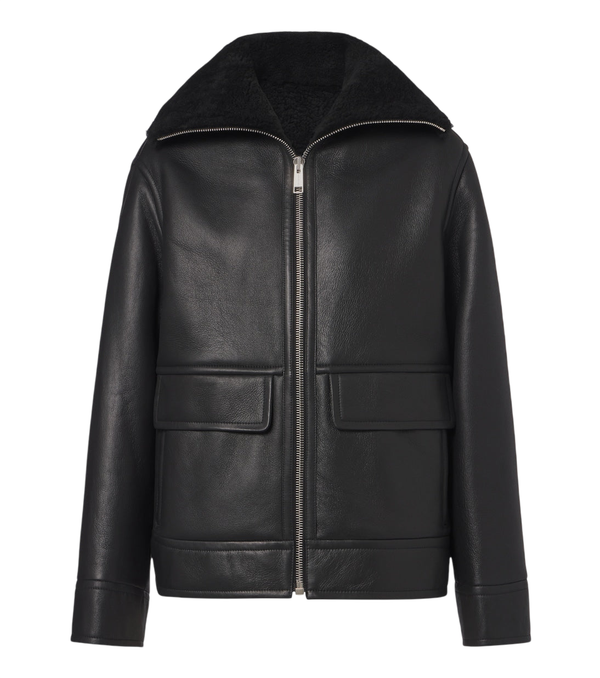 Yves Salomon Shearling-lined leather jacket