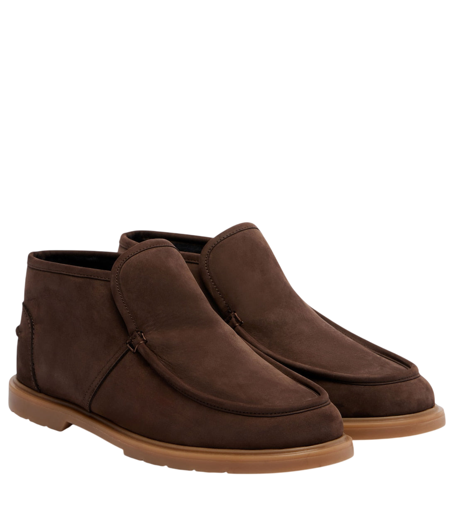 Yves Salomon Shearling-lined suede ankle boots