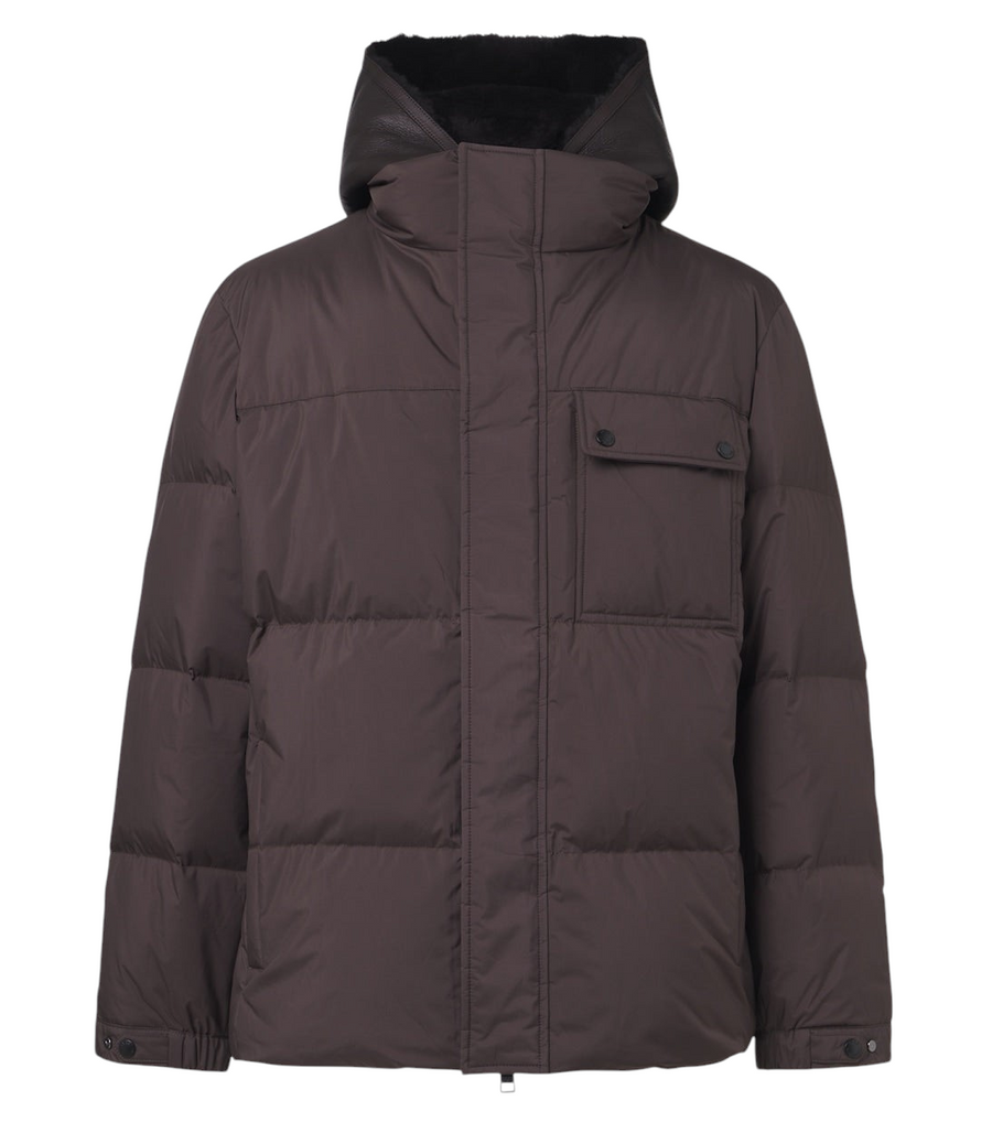 Yves Salomon Shearling-trimmed down jacket