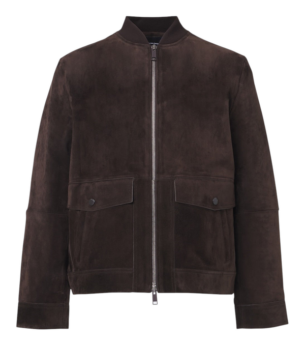 Yves Salomon Suede bomber jacket