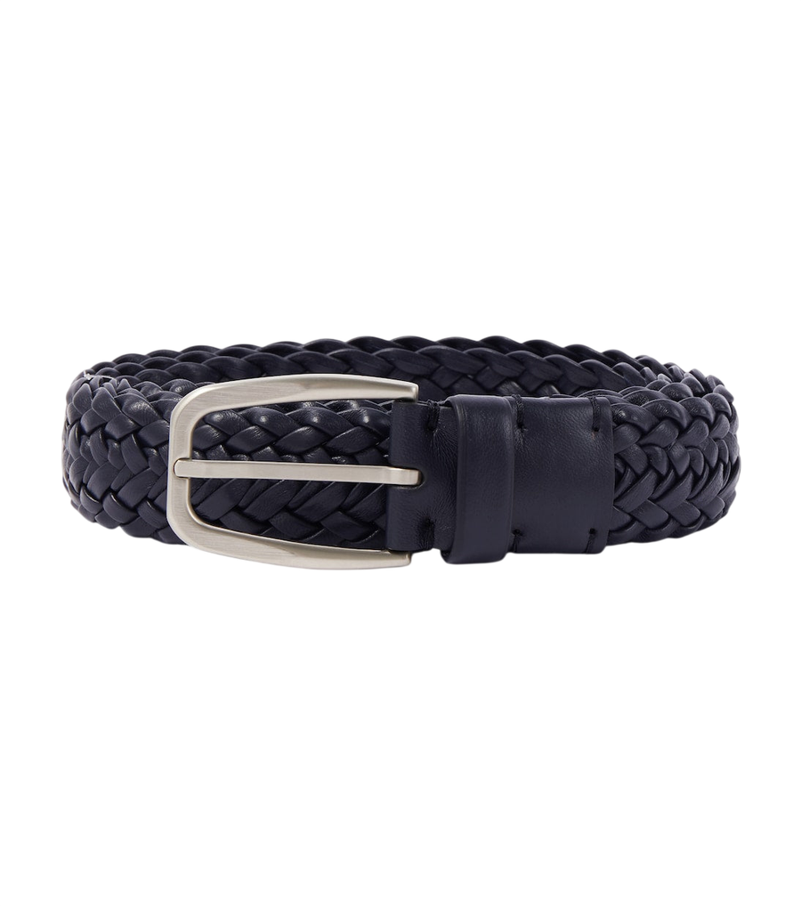 Zegna Braided leather belt