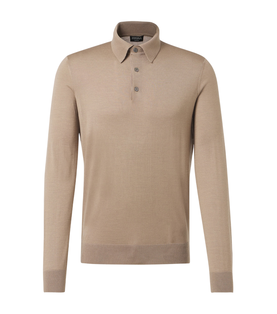 Zegna Cashmere and silk polo sweater