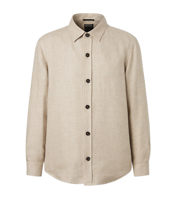 Zegna Cashmere, linen, and silk overshirt