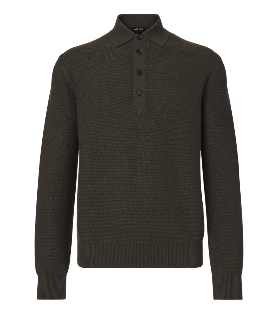 Zegna Cashmere polo sweater