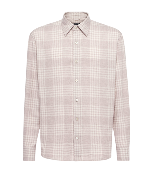 Zegna Checked cotton flannel shirt