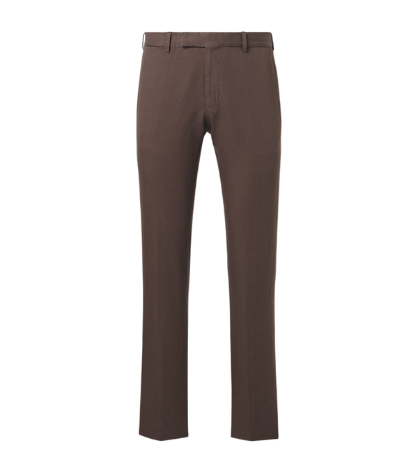 Zegna Cotton and linen chinos