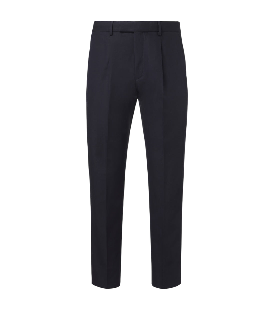 Zegna Cotton and linen straight pants