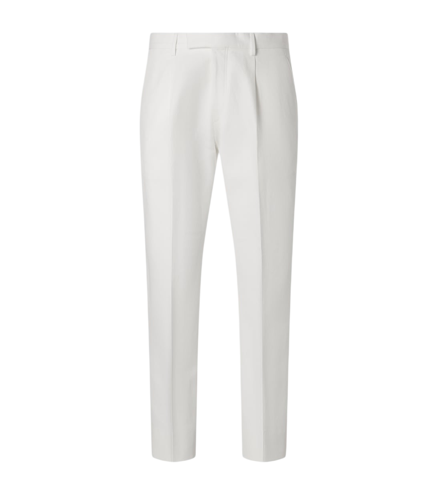 Zegna Cotton and linen straight pants