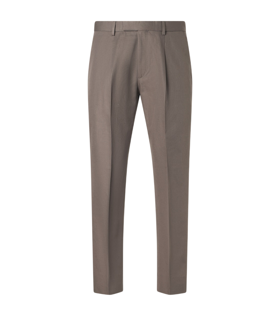 Zegna Cotton and linen straight pants