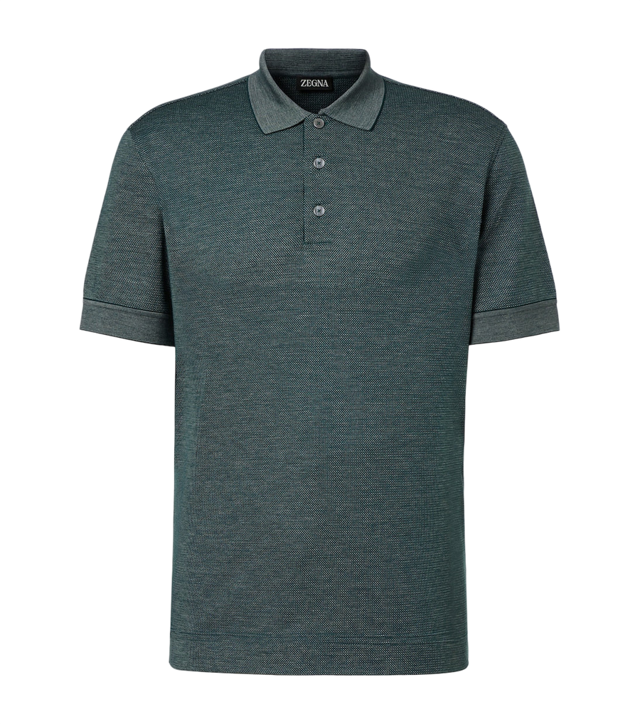 Zegna Cotton and silk polo shirt