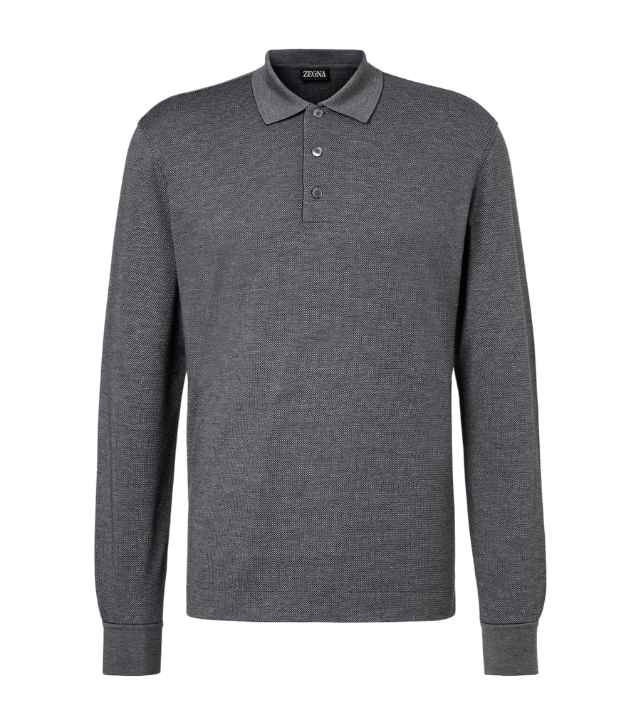 Zegna Cotton and silk polo shirt