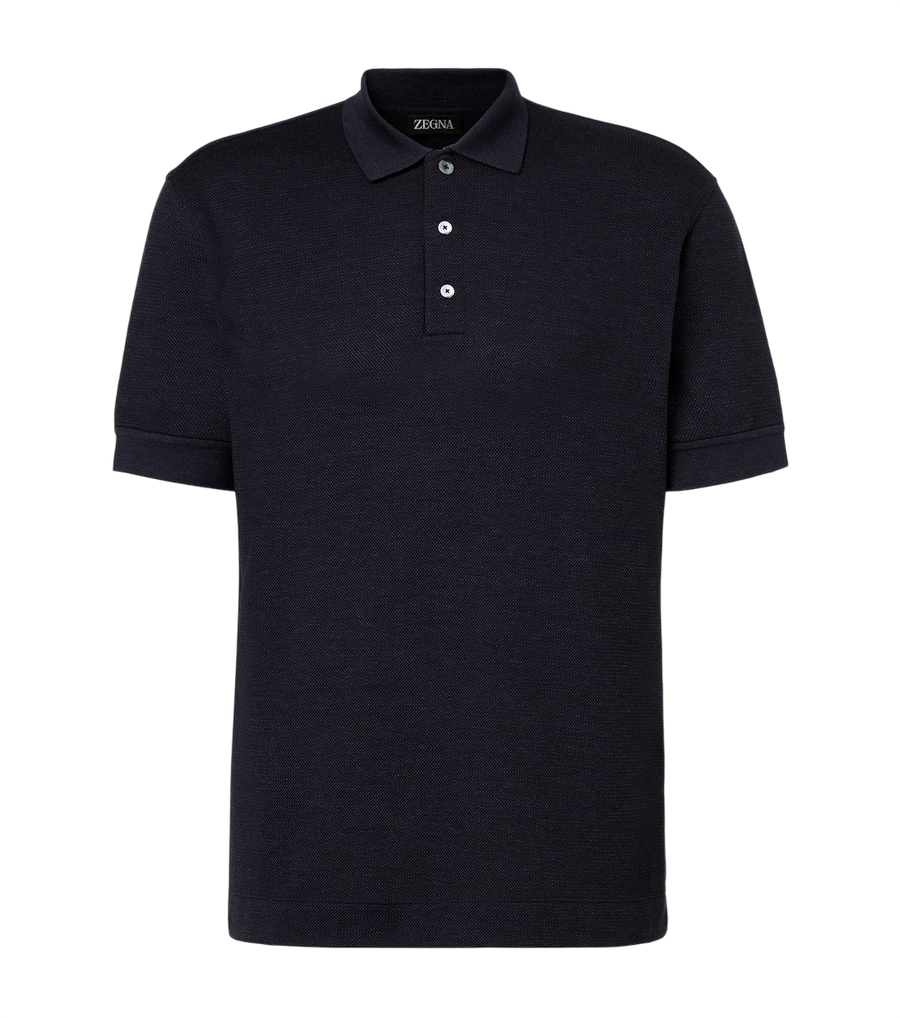 Zegna Cotton and silk polo shirt