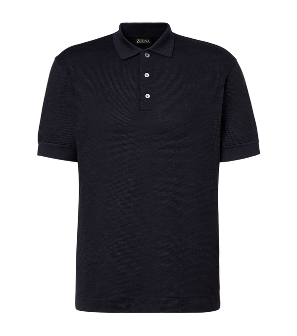 Zegna Cotton and silk polo shirt