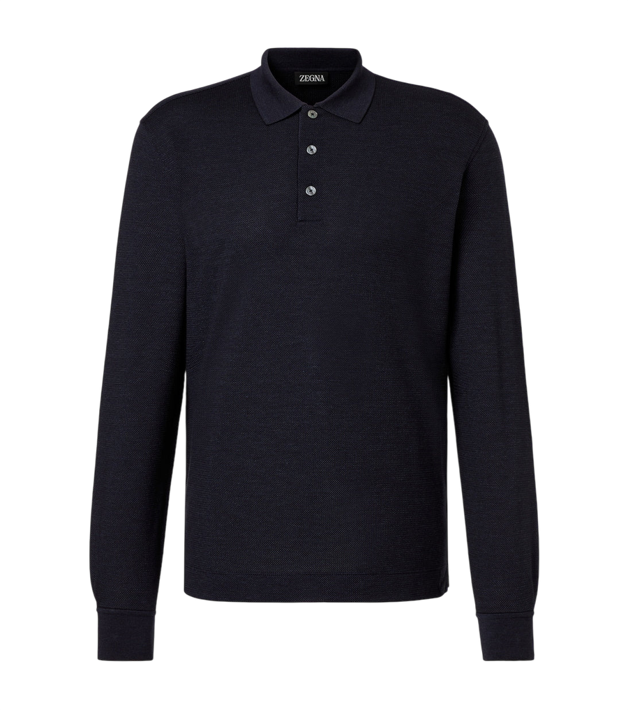 Zegna Cotton and silk polo shirt