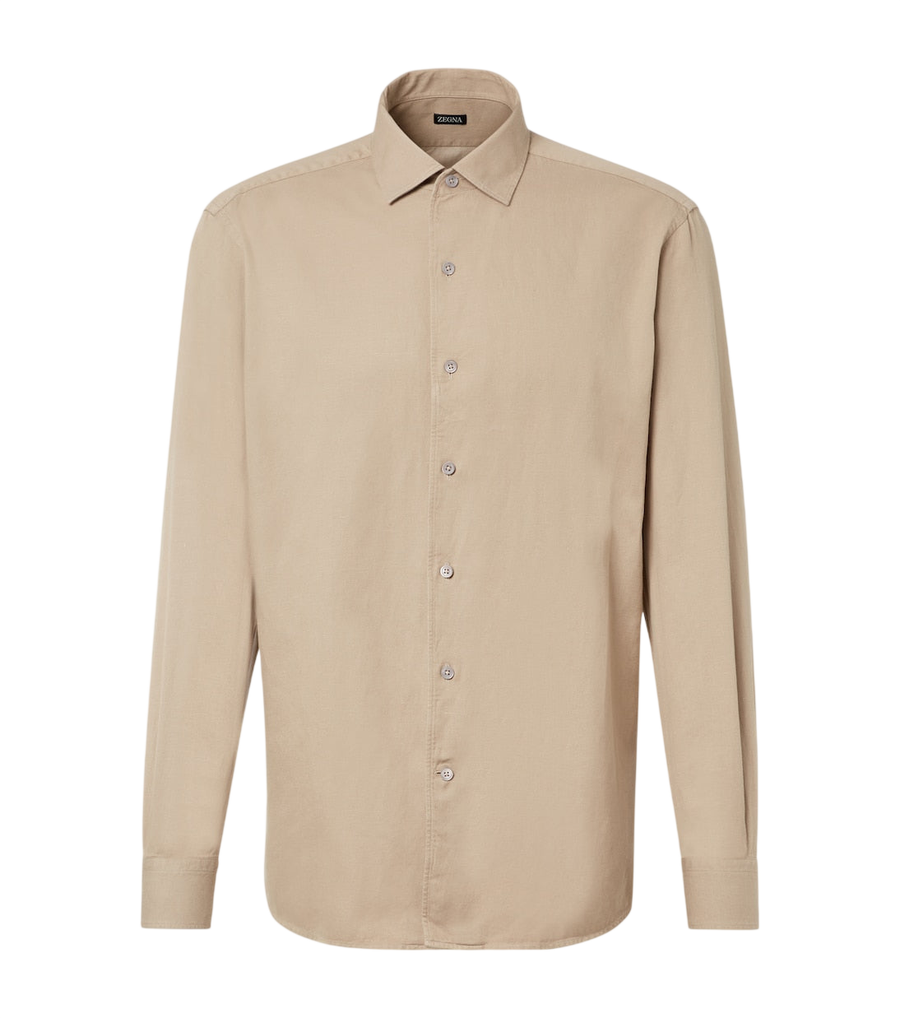 Zegna Cotton and wool denim shirt