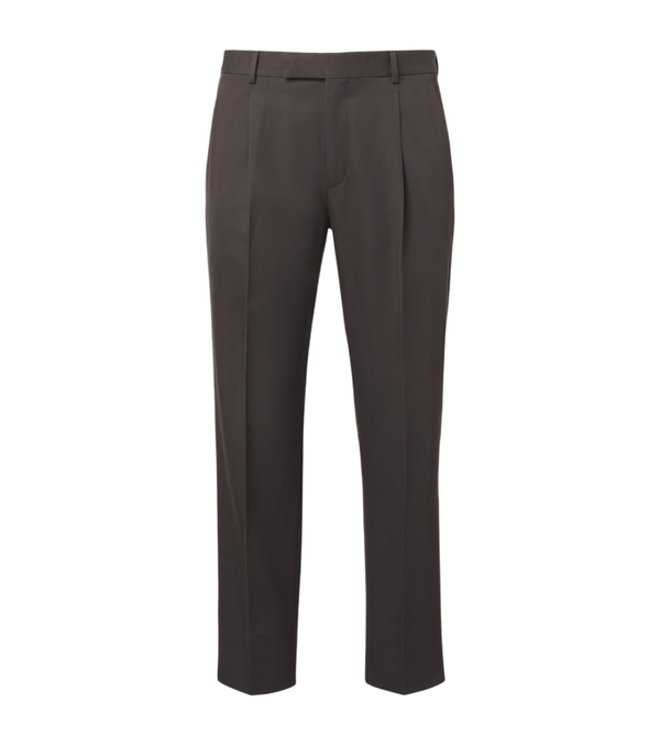 Zegna Cotton and wool straight pants