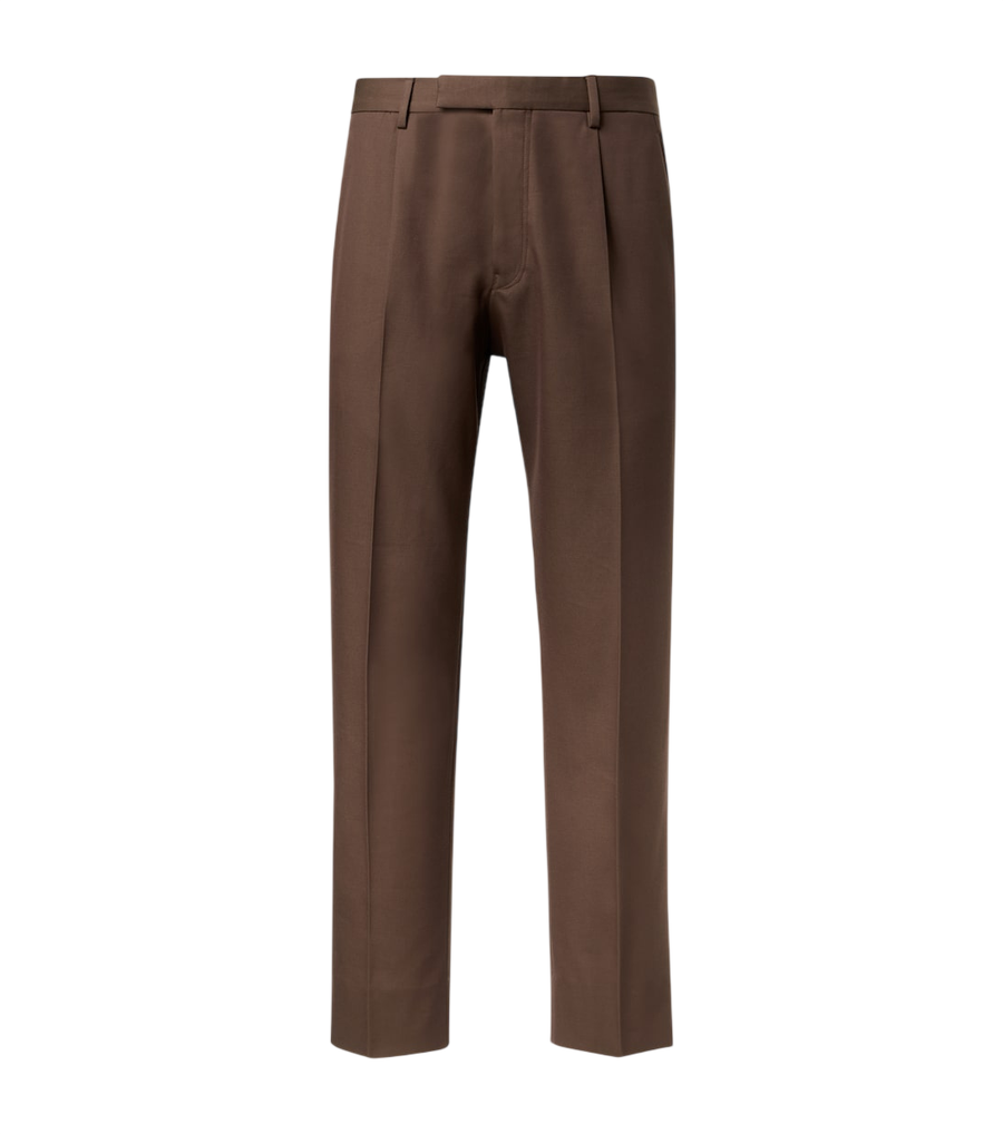 Zegna Cotton and wool straight pants