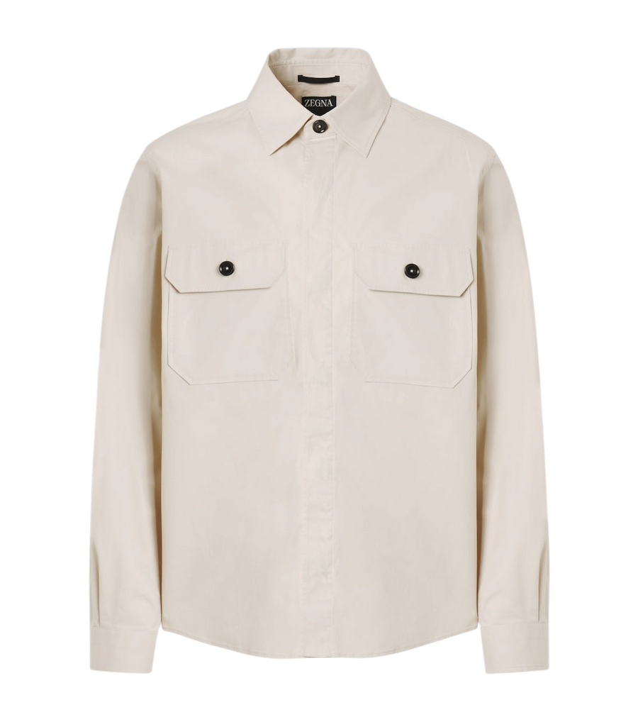 Zegna Cotton-blend overshirt