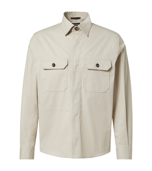 Zegna Cotton-blend overshirt