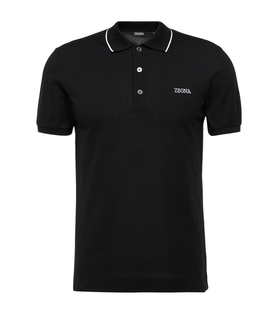 Zegna Cotton-blend polo shirt