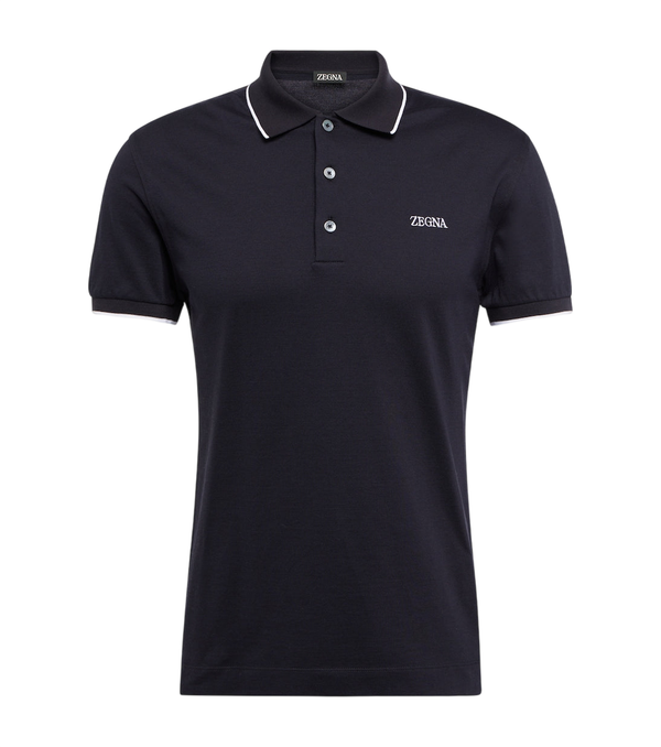 Zegna Cotton-blend polo shirt