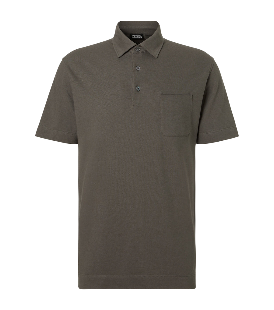 Zegna Cotton piqué polo shirt