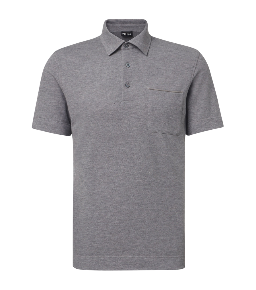Zegna Cotton piqué polo shirt