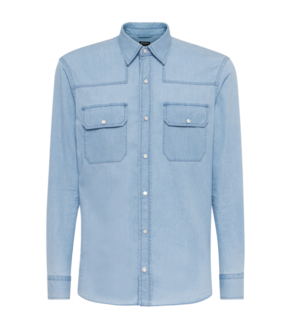 Zegna Denim Western shirt