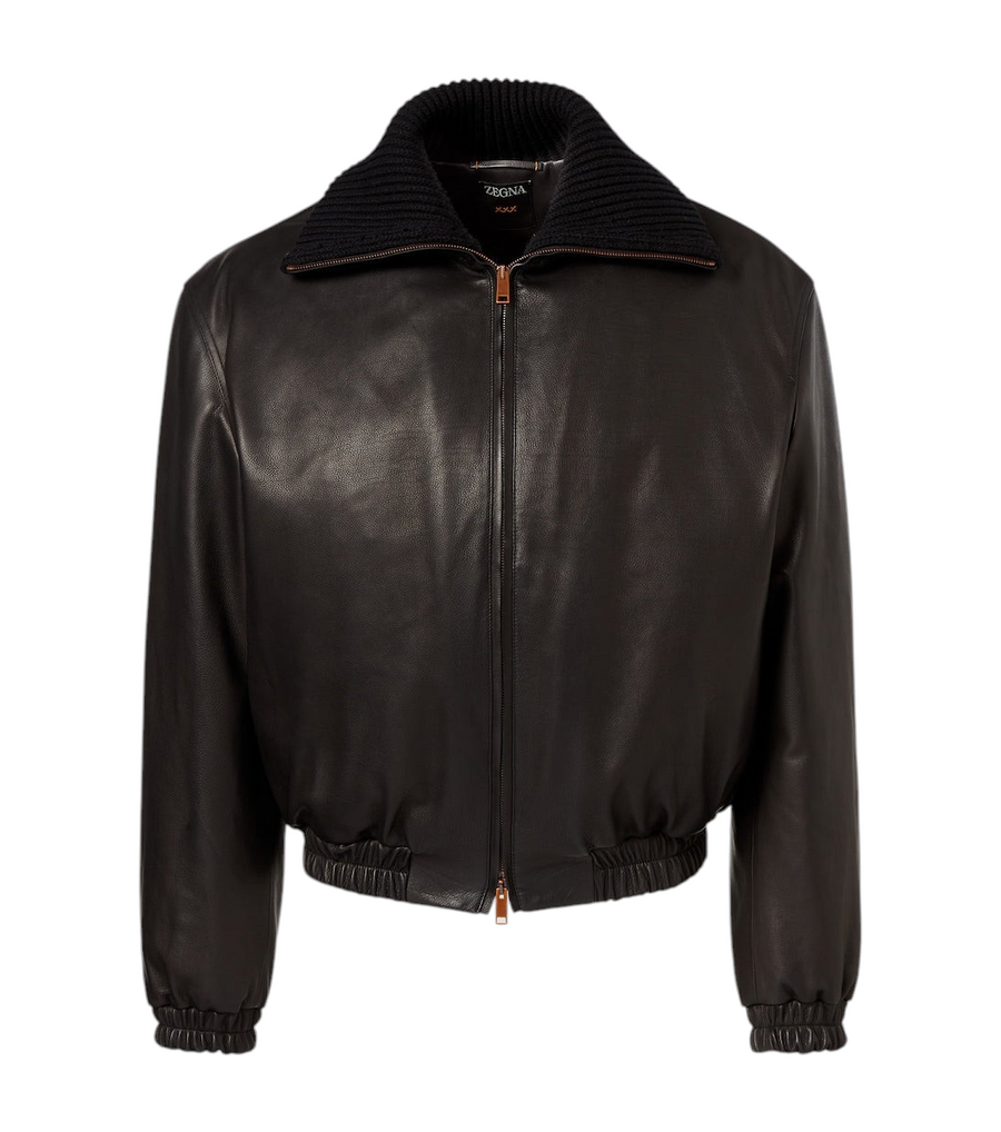 Zegna Leather bomber jacket