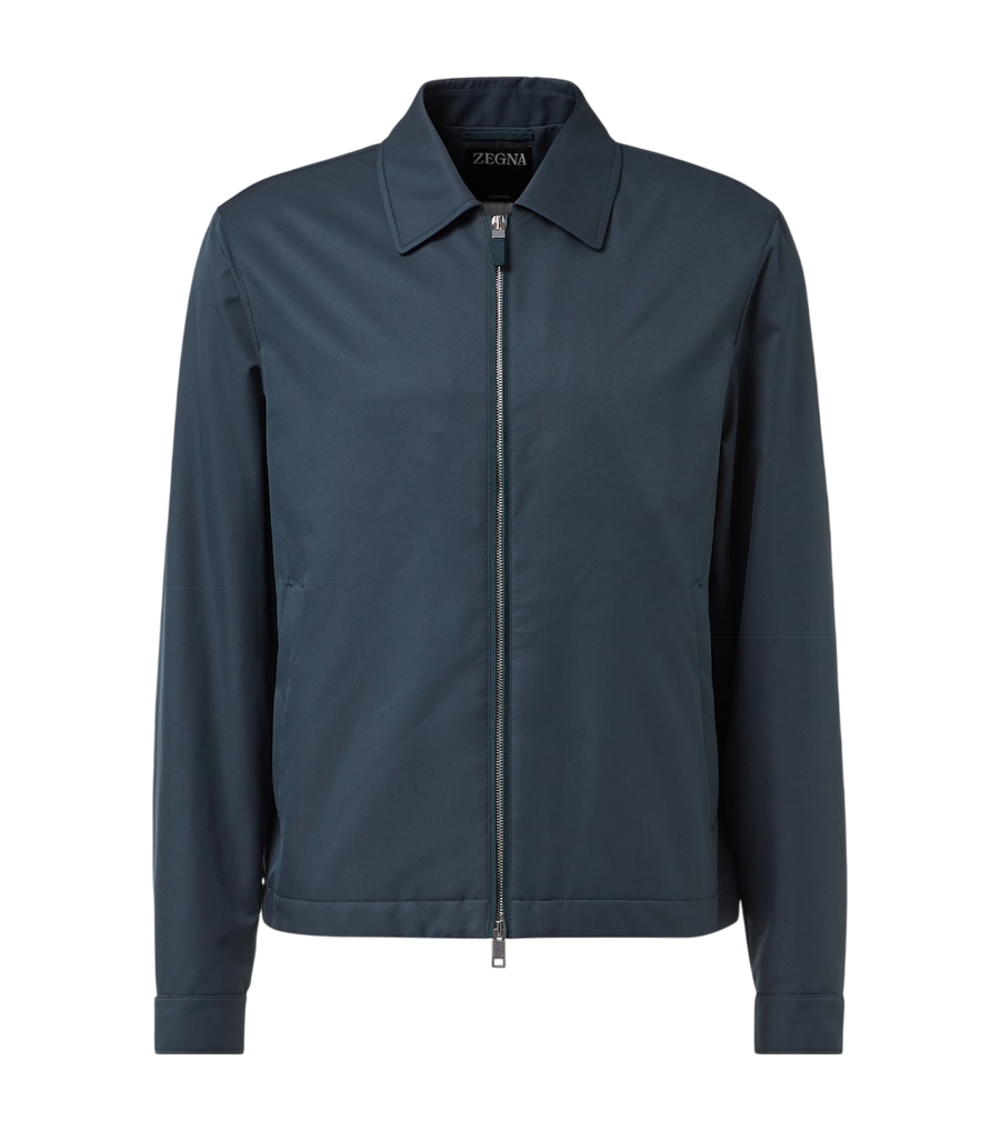 Zegna Leather-trimmed blouson